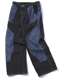 Editor's NotesCPGN's denim pants are made of durable fabric and zipper. Their wide denim pants feature mixed fabric that consists of different patterns and stitches.- Button and zipper- Different pattern pieces mixed in a pants- Stitch details- Wide fit silhouette- Versatile and trendy itemMeasurement S/M/L- Total length: 41.33 / 42.12 / 42.51 in.- Waist: 14.96 / 15.74 / 16.53 in.- Thigh: 13.38 / 13.77 / 14.56 in.- Front rise: 13.77 / 14.17 / 14.56 in.- Hem: 10.23 / 10.62 / 11.02 in.Model i Wide Denim Pants, Diy Clothes Design, Jeans Diy, Dolce E Gabbana, Moda Vintage, Mixing Fabrics