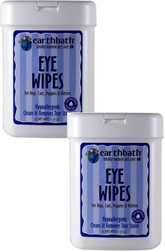 earthbath eye wipes for baby cats and kittens, 2 - pack