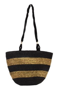 Enjoy the summer breeze with this vintage 90s woven brown black natural straw bag with rope straps. This color blocking summer shoulder purse features a straw material that is woven into a rectangular shape and has a brown and black color scheme. The purse has two rope straps that are attached to the sides and can be worn over the shoulder or across the body. The purse has a snap button closure and a fabric lining. This purse is in good condition and shows some signs of wear. This purse is made Black Chunky Heels, Buckle Shoes, Summer Breeze, Shoulder Purse, Black Fabric, Chunky Heels, Purses And Handbags, Straw Bag, Color Blocking