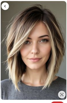 Short Length Bob With Layers, Lob Haircut 2024, Lob Haircut With Side Bangs, Half Long Haircut, Angled Lob, Lob Haircut Layered, Layered Lob, Lob Haircuts, Haircuts For Medium Length Hair