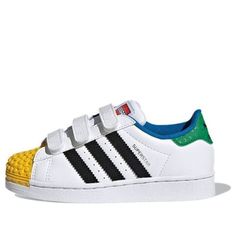 Lego x Adidas originals Superstar 360 BP H03964 (SNKR/Skate/Velcro/Low Top/Non-Slip/Wear-resistant) Adidas Originals Superstar, Stylish Sneakers, Low Top, Adidas Originals, Yellow White, Perfect Pair, Lego, Adidas, Yellow