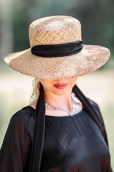 Luxury Straw Women Boater Hat with Ribbon Tie for Vacation, Wide Brim Kentucky  Boater Summer Women Hat, Drawstring Hat Each of us is unique and inimitable. We strive to show the world a part of our soul with the help of special accessories. Accessories that convey our personality, reflect our mood today and give freedom, confidence, and joy. I'm talking about hats as an element of a mandatory attribute of women's wardrobe. Hats made of straw, sisal, felt, velour are created every day by my hand Hat With Ribbon, Vacation Hat, Red Fascinator, Derby Fascinator, Bride Hat, Summer Hats For Women, Boater Hat, Women Hat, Spring Mood