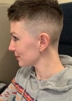 Crop Haircut, Shaved Nape, Super Short Hair, Taper Fade, Edgy Short Hair