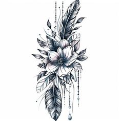 Floral Tattoo Design Masterpiece Western Arm Tattoos For Women, Old Western Tattoos, Western Floral Tattoo, Floral Mandala Tattoo, Artsy Tattoos, Anklet Tattoos, Western Tattoos, Wrist Tattoos For Women, Floral Tattoo Design