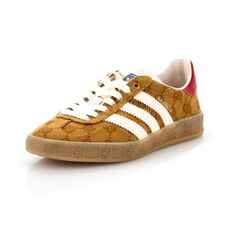 These Are Professional Pictures Of The Actual Item Offered By Rebag. Condition: Excellent. No Visible Signs Of Wear. Accessories: No Accessories Measurements: Designer: Gucci Model: X Adidas Women's Gazelle Sneakers Gg Canvas Exterior Material: Canvas Plain Exterior Color: Yellow Interior Material: Fabric, Leather Interior Color: Neutral Item Number: 286464/2. We Are Open To Offers! Yellow Gucci Sneakers For Streetwear, Yellow Gazelle, Luxury Yellow Gucci Sneakers, Gucci Yellow Low-top Sneakers, Pink And Yellow Gazelle, Yellow Interior, Professional Pictures, Gucci Models, Gucci Shoes