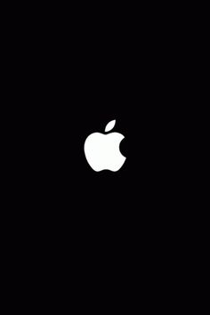 an apple logo on a black background