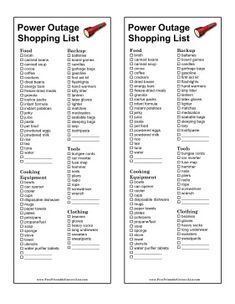 Be prepared to lose power for several days in case of a storm, flood, or hurricane with this emergency supplies list that includes food, clothing, and safety items. Free to download and print