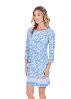 Our Cabana Life signature shift silhouette is a must pack travel essential with its flattering fit and feel. This classic boat neck dress is lightweight, breathable and features a functional front pocket. From the street to the beach, this versatile piece can be worn as both a dress and a cover up. 50+ UV Protection Blocks 98% of UVA + UVB rays Made with "Coverluxe" Nylon/Spandex Wrinkle-resistant Functional pocket for credit card, cash, etc. Gentle cycle or hand wash, lay flat to dry Size S len Barbour Women, Classic Boat, Barbour Mens, Boat Neck Dress, Derby Day, Capri Blue, Gift Boutique, Lake Como, Boat Neckline