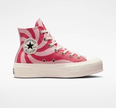 Chuck Taylor All Star Lift Platform Color Candy Sunrise Pink/Carmine Pink Boty Converse, Color Candy, Dr Shoes