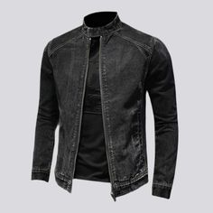 Be bold and stylish this season with our 2023 Autumn-Winter Collection riding-trend black jeans jacket for men! Crafted from premium quality denim. this slim. vintage. biker. black. zipper closure jacket is perfect for making a statement wherever you go. With a design inspired by the season's hottest trends. this jacket captures the essence of luxury and elegance. Featuring intricate pattern embellishments. a bootcut fit. and a smooth zipper. this jacket is a timeless classic with a modern twist Black Slim Fit Outerwear With Pockets, Black Denim Biker Jacket For Fall, Fall Black Denim Biker Jacket, Black Denim Biker Jacket With Long Sleeves, Black Cotton Biker Jacket For Winter, Black Denim Biker Jacket For Streetwear, Fitted Biker Denim Jacket For Winter, Black Cotton Biker Outerwear, Black Denim Biker Outerwear