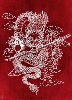 Displate is a one-of-a-kind metal poster designed to capture your unique passions. Sturdy, magnet mounted, and durable – not to mention easy on the eyes! Traditional Chinese Art Tattoo, Mexican Dragon, Chinese Dragon Illustration, Tattoos Dragon, Illustration Traditional, Asian Dragon Tattoo, Traditional Illustration, Tattoo Placements, Chinese Dragon Tattoos