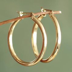 Gold vermeil hoop earrings, 'Minimalist Magic' - Classic Gold Vermeil Hoop Earrings #goldjewelry #goldweddingfavors #goldweddings #weddinggifts Gold-tone Metal Hoop Earrings, Cheap Handmade Elegant Hoop Earrings, Cheap Gold Alloy Earrings, Cheap Gold Hoop Earrings For Formal Occasions, Affordable Modern Hoop Earrings For Everyday Wear, Cheap Tarnish-resistant Hoop Earrings For Formal Occasions, Cheap Hoop Brass Jewelry, Cheap Classic Metal Hoop Earrings, Cheap Traditional Hoop Jewelry