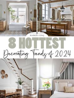 four photos with the words 8 hotest decor finds of 2012 on them and below