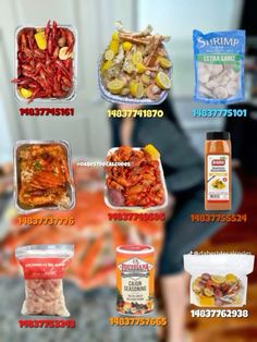 an image of various foods in plastic containers