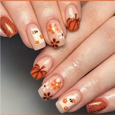 Fast Holiday Nails. This Pack Has 24 Press On Nails With Ghosts, Pumpkins & Flowers In Fall Colors. Perfect For Halloween & Remove The Ghost For Thanksgiving. Easy Application Directions Included With Mini File & Sheet Of Gel. In New Condition. Nwt Healthy Abs, Ghost Pattern, Art Hacks, Halloween Press On Nails, Cute Nails For Fall, Purple Nail, Short Nails Art, Makijaż Smokey Eye, Nails Halloween