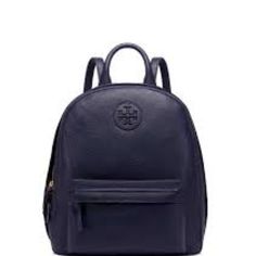 Leather Zip Around Closure Leather Top Handle Adjustable Leather Straps 1 Exterior Zipper Pocket 1 Interior Zipper Pocket, 1 Slit Pocket 11"W X 13"H X 5"D. Style Tory Burch 40850 - Leather Backpack In Tory Navy Tory Burch Backpack, Suede Backpack, White Backpack, Flap Backpack, Backpack Women, Black Leather Backpack, Convertible Bags, Tory Burch Bags, Tory Burch Bag