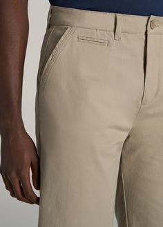 About Our Men's Long Chino Shorts Look stylish and beat the heat in these chino-style tall men's shorts. They're a shorter version of our popular chino pants that you'll want to wear all summer long. Finding clothes when you're tall is hard enough, but finding shorts is a whole other story – you need a pair that's long enough while still providing a flattering fit. That's where we come in. We crafted these shorts with your height in mind, with two different inseam options that end at the knee an Scrubs Dress, Cozy Sleepwear, Tall Men, Chinos Style, Sports Blazer, Long Sleeve Tee Shirts, Beat The Heat, Chino Pants, Khaki Chinos