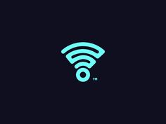 the wifi logo on a dark background