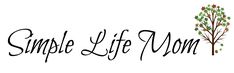 the simple life mom logo is shown in black and white with an image of a tree