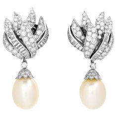 Flame Earrings, Sapphire And Diamond Earrings, Golden South Sea Pearls, David Webb, Van Cleef And Arpels, Pearl And Diamond Earrings, Baguette Diamonds, Sea Pearl, Diamond Star