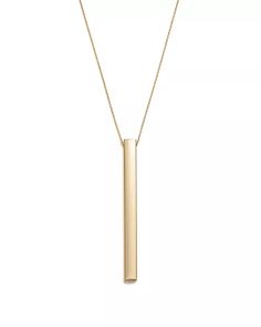 Bloomingdale's - 14K Yellow Gold Bar Pendant Necklace, 18" - 100% Exclusive Modern 14k Yellow Gold Bar Necklace, Everyday Yellow Gold Rectangular Bar Necklace, Rectangular Yellow Gold Bar Necklace For Everyday, Everyday Rectangular Yellow Gold Bar Necklace, 14k Gold Rectangular Pendant Bar Necklace, Elegant 14k Gold Rectangular Bar Necklace, Minimalist 14k Gold Bar Necklace With Rectangular Pendant, Minimalist Yellow Gold Bar Necklace With Rectangular Pendant, Minimalist Yellow Gold Bar Necklace With Cable Chain