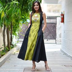 Dresses - Rustorange Cotton Kurti Design, Kurti Design Ideas, Party Wear Dresses For Women, Panelled Dress, Birthday Night, Cotton Short Dresses, Simple Kurta Designs, Hand Block Printing