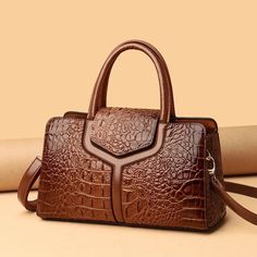 Handbags high quality alligator women's fashion handbags leather PU shoulder Bags For Women 2023, Womens Messenger Bag, Hand Bags For Women, Ladies Handbags, Purple Bags, Casual Tote, Messenger Bags, Hand Bags, Womens Tote