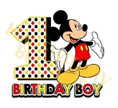 a mickey mouse birthday cake with the number one on it