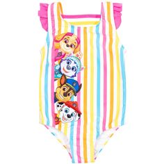 Get ready for a fun adventure in this adorable Paw Patrol One-Piece Bathing Suit & Short Sleeve Rash Guard Swim Shirt & Tankini Top Swimsuit & Swim Bikini Bottom & Skort! Join Marshall, Chase, Rubble, Skye, Rocky, Zuma, Everest, and the rest of the rescue pups as they help solve problems around Adventure Bay with their pal Ryder. Always ready to help a friend, these mighty pups need your little helper’s assistance to complete their mission, save the day, and bring a smile to the faces of those a Paw Patrol Marshall, Paw Patrol Girl, Bathing Suit Shorts, Paw Patrol Nickelodeon, Printed Tankini, Tankini Swimsuit Top, Swimwear Sets, Swim Shirts, Swimsuit Set