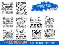 family svg bundle with different sayings