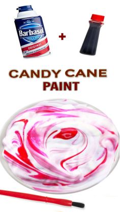 the candy cane paint is being used to make this art project for kids and adults