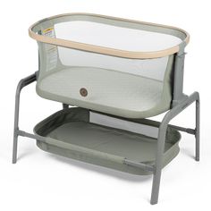 Maxi Cosi Iora 2-In-1 Co-Sleeper-Classic Green -- ANB Baby Portable Baby Bassinet, Travel Bassinet, Bedside Bassinet, Bedside Sleeper, Portable Bassinet, Co Sleeper, Large Storage Baskets, Travel System Stroller, Baby Bassinet