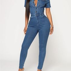 Super Cute Never Used Fashion Nova Pants, Fashion Nova, Pant Jumpsuit, Jumper, Women's Fashion, Color Blue, Pants For Women, Super Cute, Pants