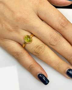 Natural Peridot Ring * Dainty Cabachon Ring * Genuine Peridot & 14K Solid Gold * Best Gift for Her/Him * Handmade Ring ◎ Details ◎ ○ Gemstone Details .Natural PERIDOT Oval Cut 9X7 mm approx. 2.01 ct ○ Gold Details 14K Solid Gold Width of Band : 2.50 mm Weight of Ring : approx 3.80 gr Made to Order HANDMADE ITEM ○ Upgrade to Solid 18K Gold, please click the link below: https://www.etsy.com/listing/962826004 For more CABACHON BEZEL rings : http://etsy.me/37fvI60 ○ PERIDOT RINGS : https://etsy. Round Gold Gemstones Fine Jewelry, Gold Sapphire Cabochon Ring, Yellow Gold Emerald Ring With Oval Cabochon Bezel Setting, Yellow Gold Emerald Ring With Bezel Setting, Yellow Gold Cabochon Ring, Gold Citrine Ring With Bezel Setting, Gold Citrine Rings With Bezel Setting, Gold Sapphire Ring With Oval Cabochon Bezel Setting, Gold Emerald Ring With Bezel Setting In Oval Shape