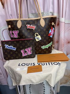 Designer Bags With Logo Patch For Everyday Use, Designer Rectangular Bags With Logo Patch, Designer Rectangular Bag With Logo Patch, Custom Lv Bag, Louis Vuitton Customized Bag, Louis Vuitton Bag Limited Edition, Lv Colorful Bag, Colorful Louis Vuitton Bag, Painted Ideas