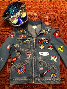 Elton John Jean Jacket, Jean Jacket Art, Men Jean Jacket, Patch Jean Jacket, Jean Jacket And Jeans, Sister Golden Hair, Sister Golden, Jean Jacket Patches, Jacket Patches