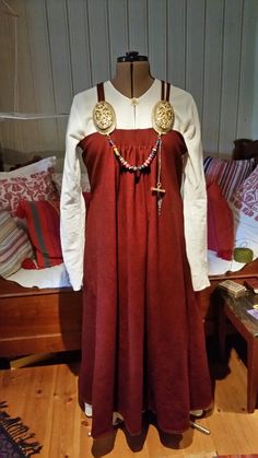 Viking Tunic, Aged Clothing, Apron Dress