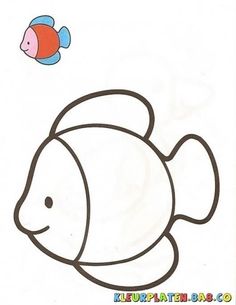 a drawing of a fish with a clown nose