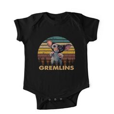 Soft and durable One-Piece - Short Sleeve kids clothing. Solid colors are 100% cotton, heather colors are cotton blends. Range of color options. Gremlins Gizmo Baby Gizmo Costume, Gremlins, Baby One Piece, Kids Clothing, Color Options, Solid Colors, Baby Onesies, Kids Outfits, Cotton Blend