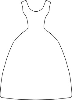 a line drawing of a dress on a mannequin headdress, with the back cut out