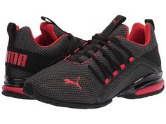 PUMA Axelion - Men's Running Shoes : Black/High Risk Red : fabric-and-synthetic 100% Synthetic Viet Nam Machine Wash Low-profile non-marking rubber indoor outsole. Suitable for use on any indoor surface Exagerrated supportive lacing system Weight of footwear is based on a single item, not a pair. Low-top Sweat-resistant Running Shoes For Workout, Low-top Breathable Sneakers For Workout, Low-top Running Shoes For Workout, Breathable Low-top Activewear For Gym, Athleisure Sweat-resistant Workout Sneakers, New Balance Lace-up Training Sneakers, Functional New Balance Running Shoes With Laces, Casual Sweat-resistant Running Shoes For Gym, Secure Fit Lace-up Running Shoes For Training