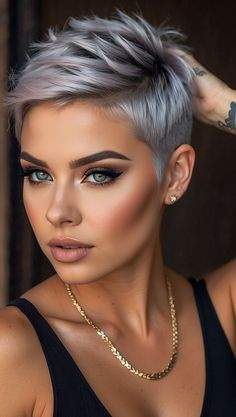 Short Punk Rock Hairstyles For Women, Shaved Short Hairstyle Women, Short Edgy Pixie Cuts Shaved Sides, Short Shaved Hairstyle Women, Shaved Haircuts For Women, Shaved Pixie Haircut, Sassy Pixie Haircut, Shaved Pixie Cut