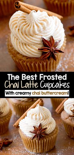 the best frosted chai latte cupcakes with creamy chocolate buttercream