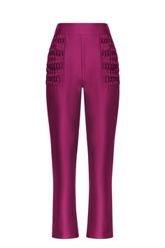 Introducing our versatile Straight Pants, available in classic Black and vibrant Magenta. Crafted from luxurious polyester satin, these pants feature a wide waistband and stylish front patch pockets with intricate detailing. Elevate your fashion game effortlessly with this chic addition to your wardrobe. Size & Fit Fits true to size, take your normal size Designed to be worn loosely fitted Model is 5’10’’ (1.75 mt) and is wearing a size S Detalis & Care 100% polyester satinStraight pantsWide wai Satin Pants, Pants Design, Polyester Satin, Wide Waistband, Straight Pants, Fashion Games, Classic Black, Patch Pocket, Black Pants