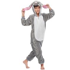 Look After Me:Washable; Gender:Men and Women; Types:Camouflage,Nightwear,Kigurumi Pajamas; Holiday:Valentine's Day,New Year,Carnival,Christmas,Halloween; Elasticity:Inelastic; Kigurumi Styles:Cute and Cuddly; Material:Flannelette; Age Group:Kid's; Pattern:Plain; Kigurumi Character:Dog,Rabbit Bunny; Net Dimensions:0.0000.0000.000; Net Weight:0.5; Listing Date:06/10/2020; Production mode:External produce; Age:; Bust:; SizeChart1_ID:2:157707 Novelty Long Sleeve Sleepwear For Sleepover, Novelty Winter Onesie For Loungewear, Casual Halloween Costume Sleepwear, New Year Cartoon, Teen Halloween, Mens Onesie, Funny Pajamas, Onesie Costumes, Animal Onesie