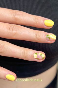 Nails good enough to eat! Lemon nail art using creamy yellow shades from The Gel Bottle - ready for holiday! Eco Friendly Nail Polish, Lemon Nails, Nail Polish Collection, Shades Of Yellow, Beauty Brand, Nail Art Designs, Nail Polish, Nail Art, Nails