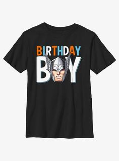 100% CottonWash cold; dry lowImportedListed in youth sizes Avengers Birthday, Movie Lover, Boy Tees, Birthday Boy, Marvel Avengers, Boy Birthday, Thor, Avengers, In Store