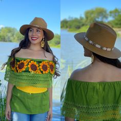 This Beautiful Off the Shoulder Mexican Sunflower Blouse is the perfect Top for a night out or a special event. It's comfortable with elastic around the shoulders, is full of vibrant embroidered florals and has lace details. Please Note: This blouse comes in one size which fits sizes Small and Medium. Mexican Top, Mexican Sunflower, Mexican Blouse, Off The Shoulder Blouse, Traditional Mexican, Boho Blouses, Floral Blouse, Special Event, Lace Detail