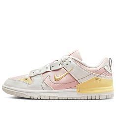 (WMNS) Nike Dunk Low Disrupt 2 'Pink Oxford' DV4024-001 (SNKR/Skate/Light/Low Top/Women's/Non-Slip/Recyclable Materials) Nike Pink Skate Shoes For Sports, Pink Nike Skate Shoes For Sports, Casual Pink Nike Skate Shoes, Casual Sneakers With Pink Accents For Streetwear, Nike Low-top Pink Skate Shoes, Nike Pink Casual Sneakers, Pink Nike Casual Sneakers, Casual Pink Nike Sneakers, Trendy Pink Low-top Skate Shoes