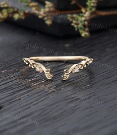 gold plated sterling silver adjustable toe ring with crystal stones, size 6 - 10